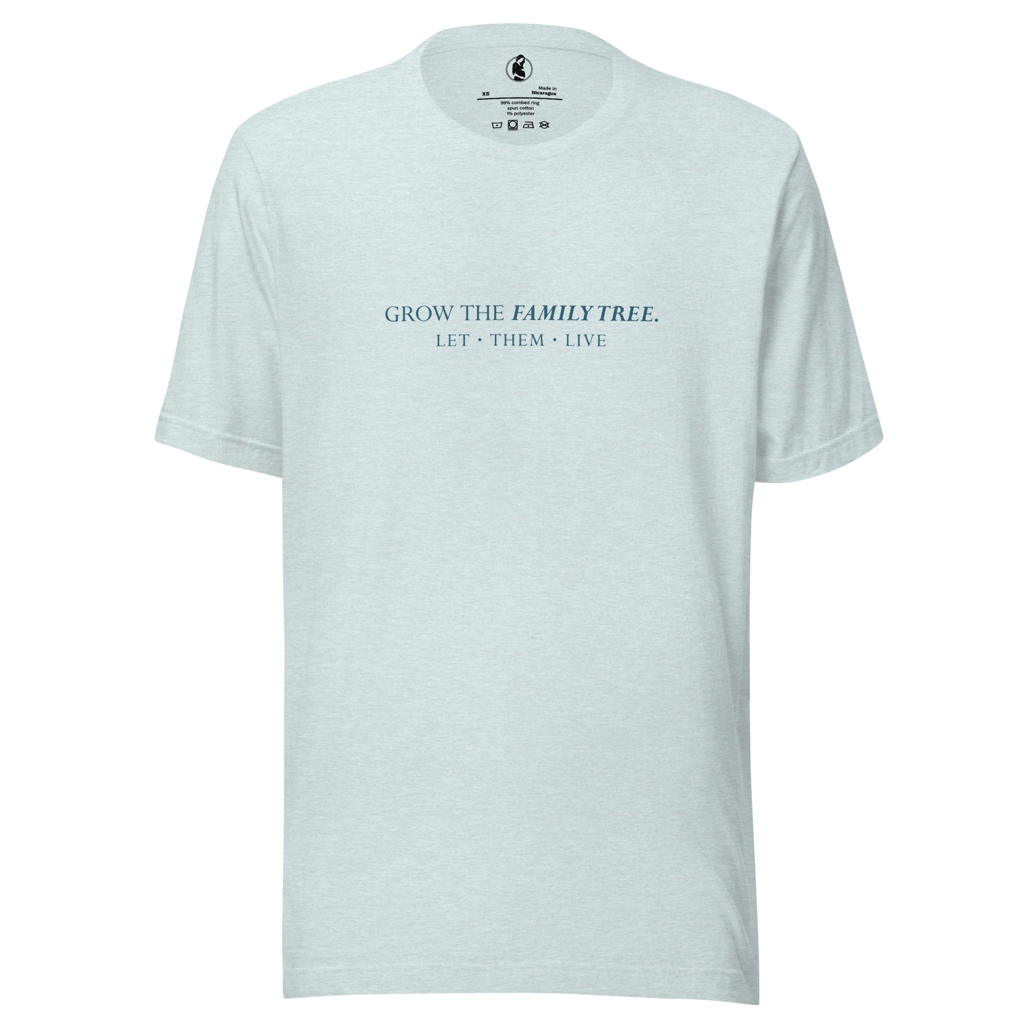 Family Tree Tee (Cyan)