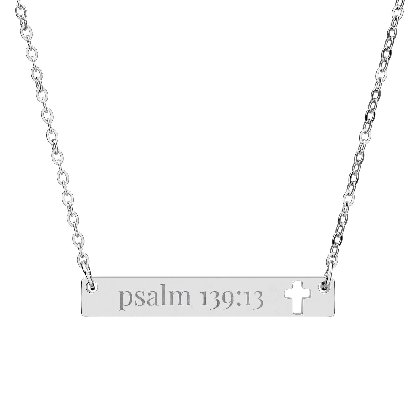 'Psalm 139:13' Engraved Necklace