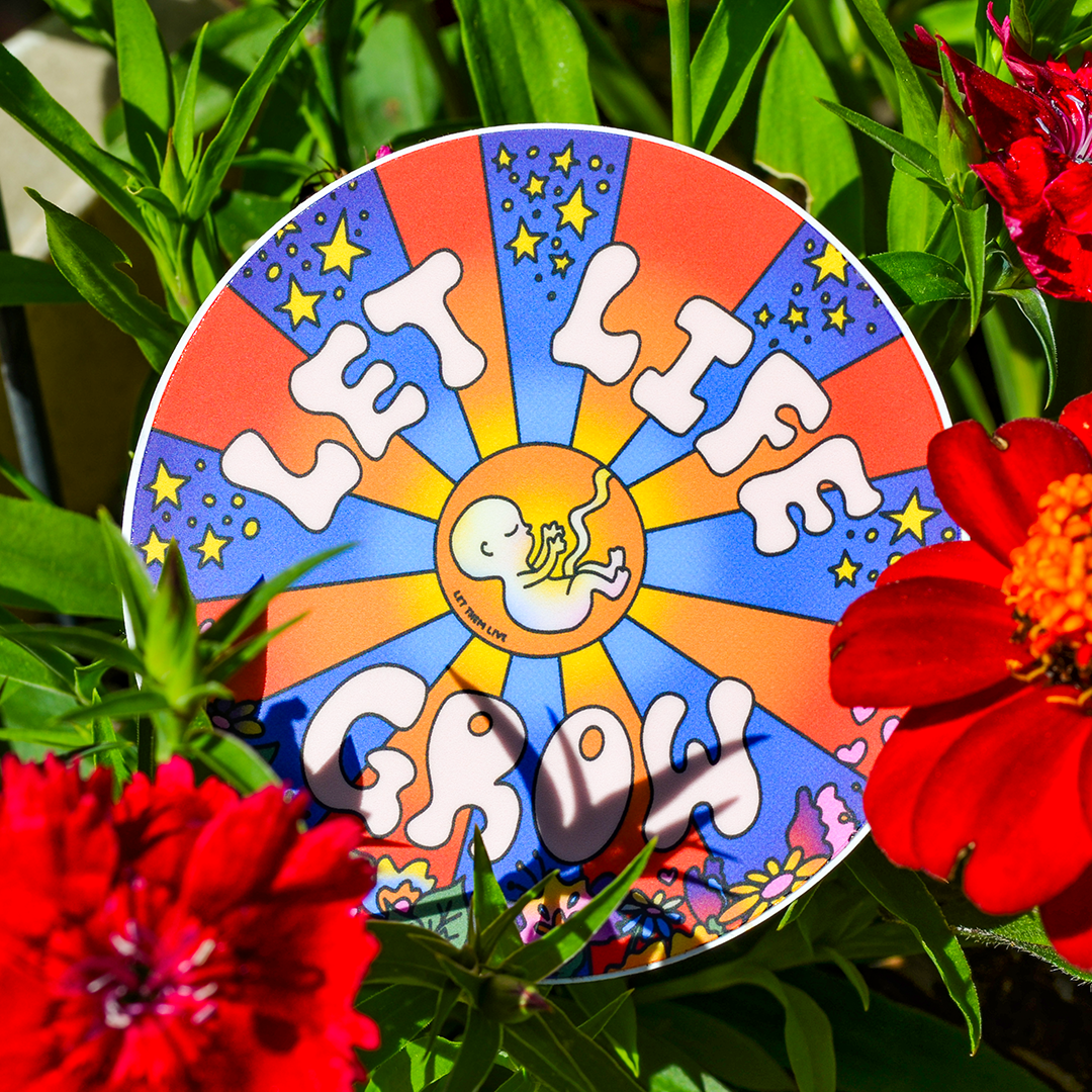 Let Life Grow Circle Sticker