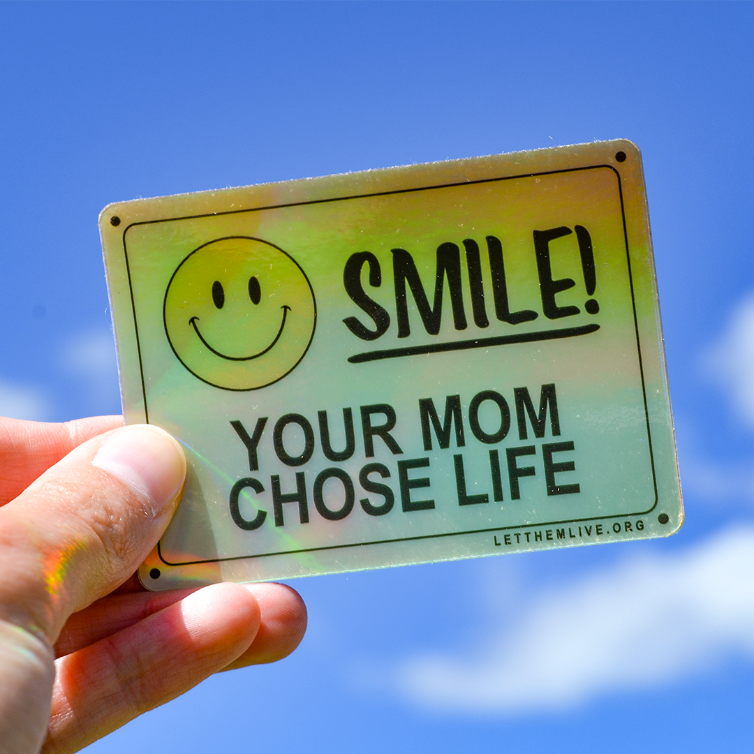 Smile! Holographic Sticker
