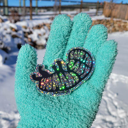 'Baby Humans' Glitter Sticker