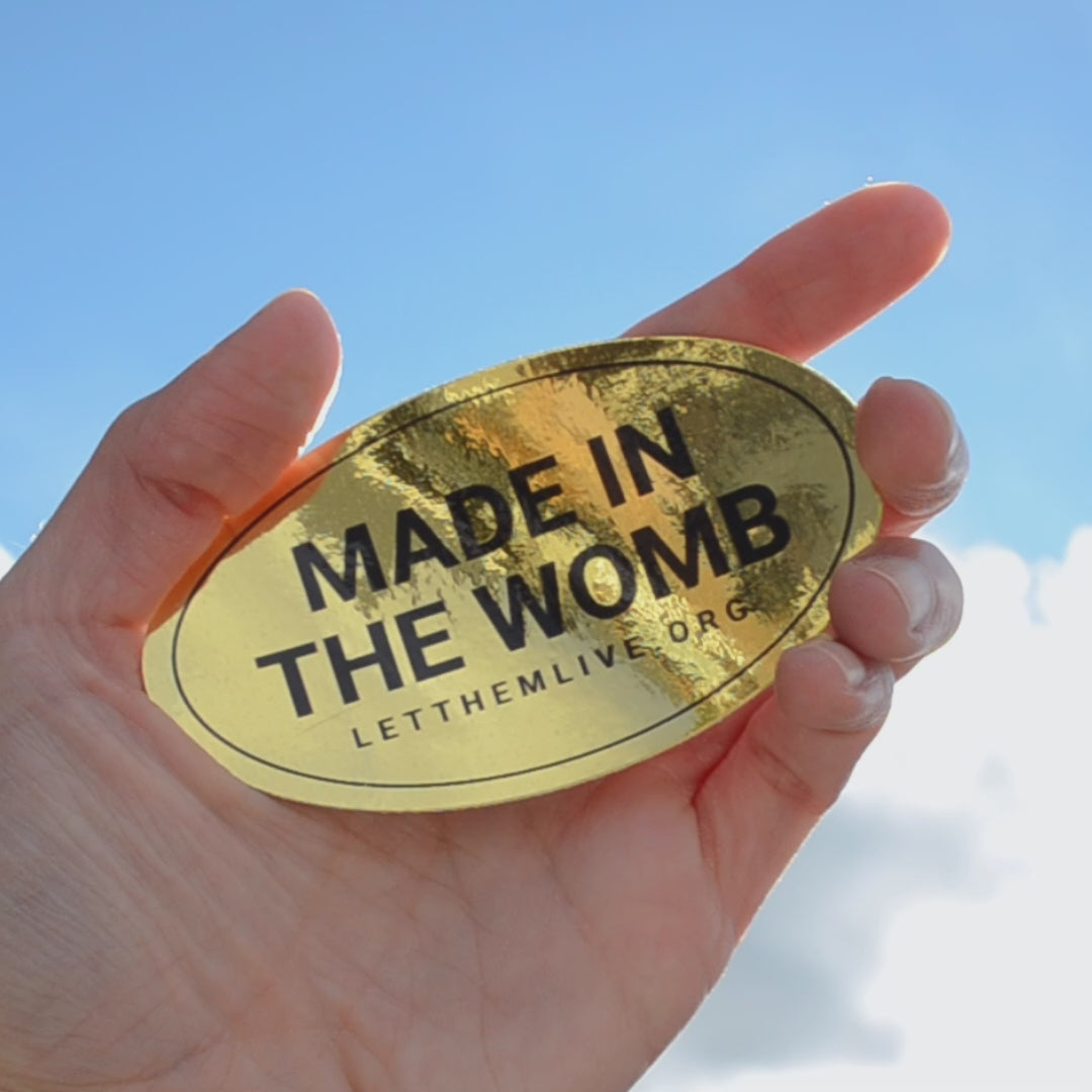 'Made In' Gold Sticker