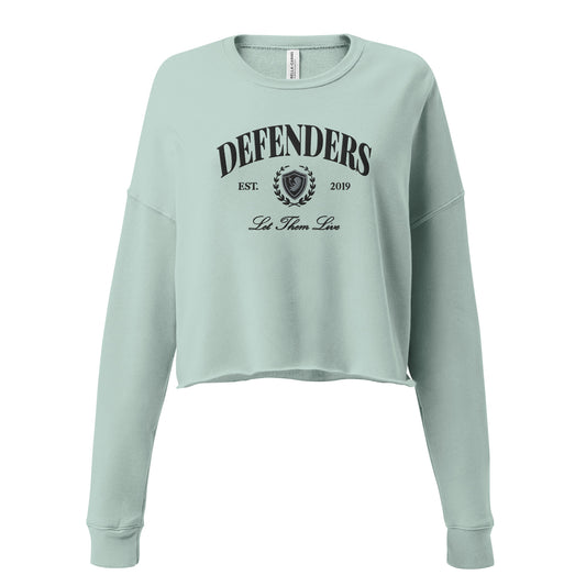 Embroidered Defenders Crop Sweatshirt